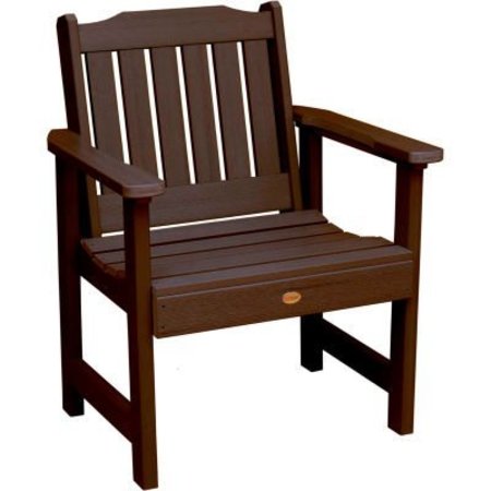 HIGHWOOD USA highwood® Lehigh Outdoor Garden Chair, Eco Friendly Synthetic Wood In Weathered Acorn Color AD-CHGL1-ACE